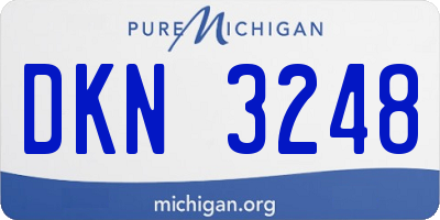 MI license plate DKN3248