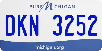 MI license plate DKN3252