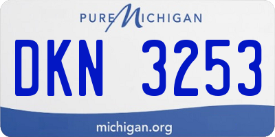 MI license plate DKN3253