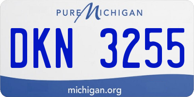 MI license plate DKN3255