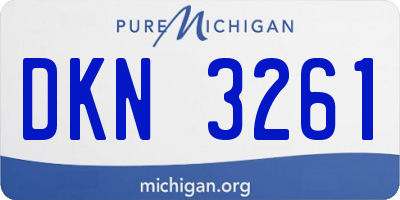 MI license plate DKN3261