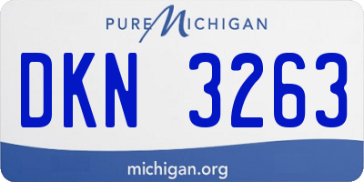 MI license plate DKN3263