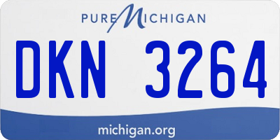 MI license plate DKN3264