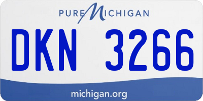 MI license plate DKN3266
