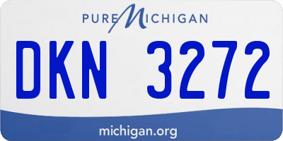 MI license plate DKN3272