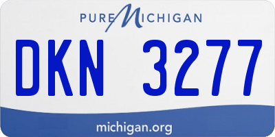 MI license plate DKN3277