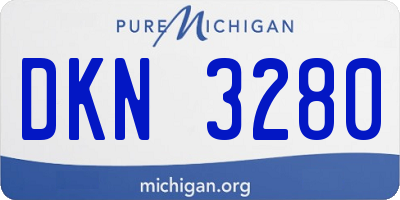 MI license plate DKN3280