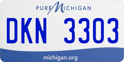 MI license plate DKN3303