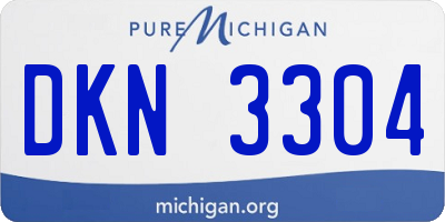 MI license plate DKN3304