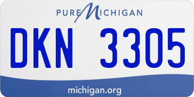 MI license plate DKN3305