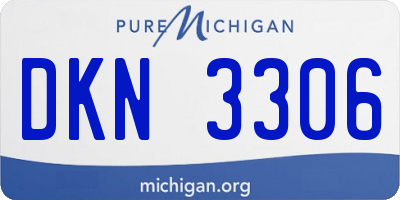 MI license plate DKN3306