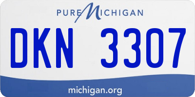 MI license plate DKN3307