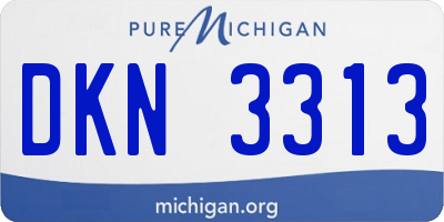 MI license plate DKN3313