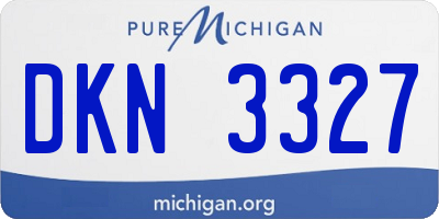MI license plate DKN3327