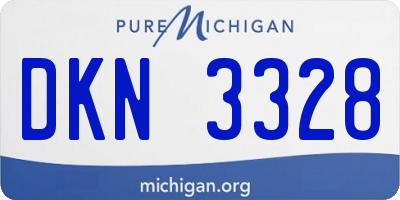 MI license plate DKN3328