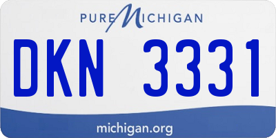MI license plate DKN3331