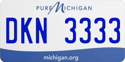 MI license plate DKN3333
