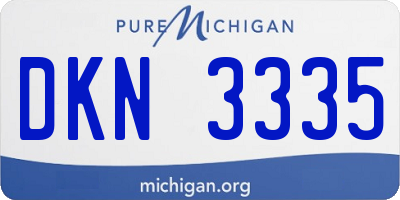 MI license plate DKN3335