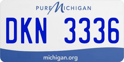 MI license plate DKN3336