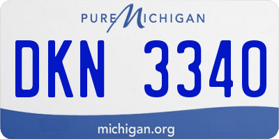 MI license plate DKN3340