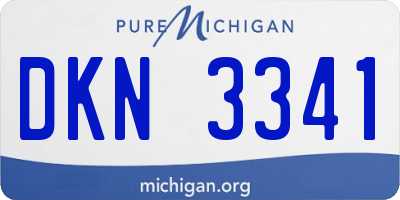 MI license plate DKN3341