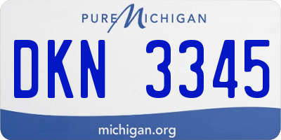 MI license plate DKN3345