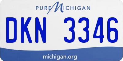 MI license plate DKN3346