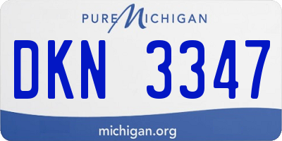 MI license plate DKN3347