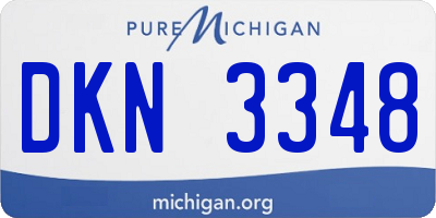 MI license plate DKN3348