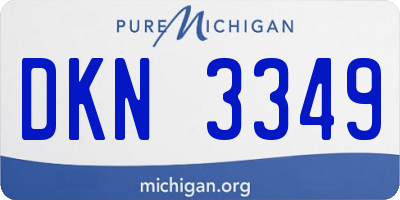 MI license plate DKN3349