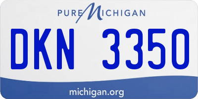 MI license plate DKN3350