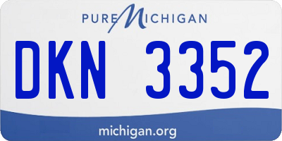 MI license plate DKN3352