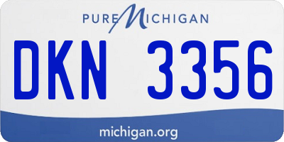 MI license plate DKN3356