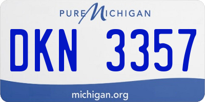 MI license plate DKN3357
