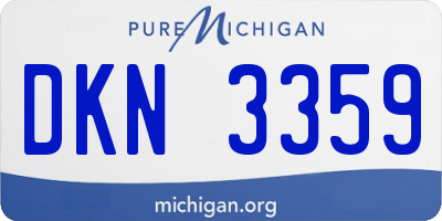 MI license plate DKN3359