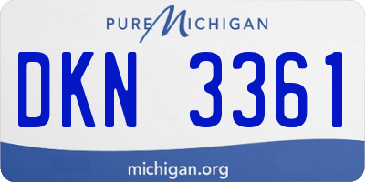 MI license plate DKN3361