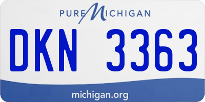 MI license plate DKN3363
