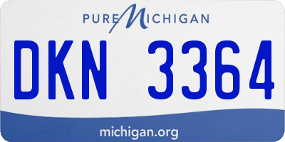 MI license plate DKN3364