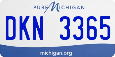 MI license plate DKN3365