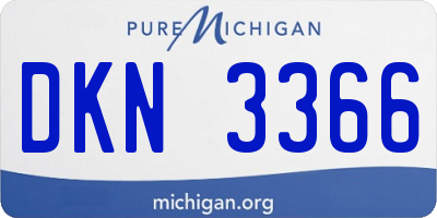 MI license plate DKN3366