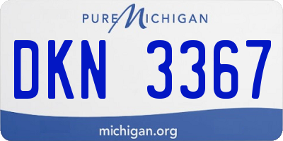 MI license plate DKN3367