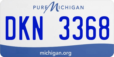 MI license plate DKN3368