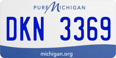 MI license plate DKN3369