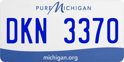 MI license plate DKN3370