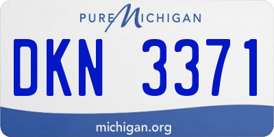 MI license plate DKN3371
