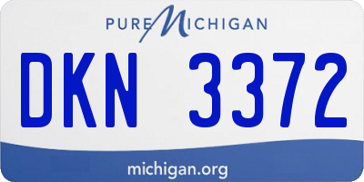 MI license plate DKN3372