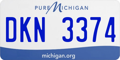 MI license plate DKN3374