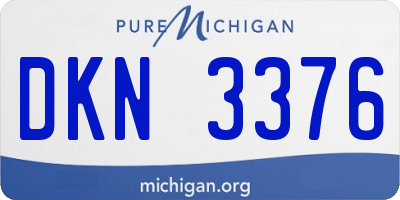 MI license plate DKN3376