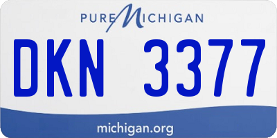 MI license plate DKN3377