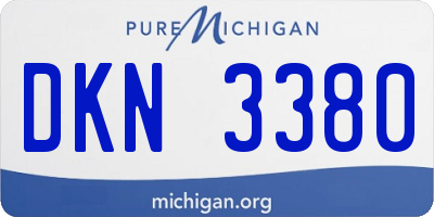 MI license plate DKN3380